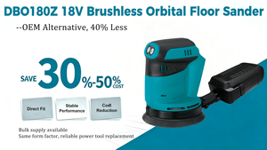 <span class=keywords><strong>Ponceuse</strong></span> orbitale excentrique sans fil compacte et ergonomique 18V Lithium-Ion 5 pouces MKT DBO180Z (unité nue) - Product Image 4