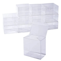 Boîte de présentation transparente transparente en plastique PVC pliable et pliable en plastique PET givré mat imprimé avec logo personnalisé