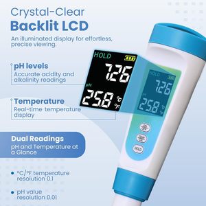 <span class=keywords><strong>pH</strong></span>-<span class=keywords><strong>mètre</strong></span> numérique portable 2026 à <span class=keywords><strong>prix</strong></span> d'usine, testeur de <span class=keywords><strong>pH</strong></span> (0-14) et de température pour aliments, pâte, pain, fromage, sushi, viande, fruits, cosmétiques - Product Image 5