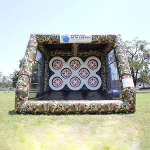 Gioco gonfiabile dell'esercito del castello di salto commerciale su ordinazione dell'iarda del Team Building all'aperto