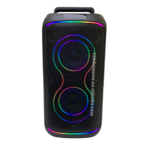 ลำโพงคาราโอเกะพกพา <span class=keywords><strong>Bts</strong></span>-2255 ไฟ RGB ซับวูฟเฟอร์คู่ขนาด 6.5 นิ้ว ลำโพงปาร์ตี้ รองรับบลูทูธ USB TF AUX <span class=keywords><strong>MP3</strong></span> ไมโครโฟนไร้สายสองตัว - Product Image 3