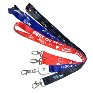 Porte-badge rétractable personnalisé avec logo <span class=keywords><strong>bleu</strong></span> en polyester, porte-badge détachable, cordon pour infirmière avec crochet à homard, yo-yo - Product Image 6