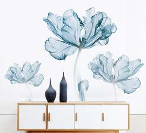 <span class=keywords><strong>Stickers</strong></span> Muraux Fleurs Couleurs Personnalisées en Gros, Papier Peint Floral <span class=keywords><strong>Romantique</strong></span>, Autocollant Mural Fond 3D - Product Image 5