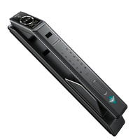Serrure de porte intelligente YAGU haut de gamme à reconnaissance faciale 3D, entièrement automatique avec interphone vidéo et fonction de judas pour porte principale