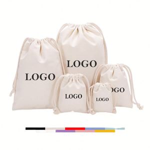 Bolsas de Algodón con Cordón para Viaje, Reutilizables, con Impresión de Logotipo, Venta al Por Mayor de Fábrica - Product Image 1