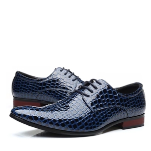 Chaussures habillées de luxe pour homme, pointues, en python noir, tailles 38-47, pour mariage et affaires - Product Image 2