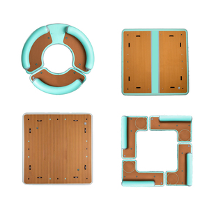 Plateforme flottante gonflable portable 2x4m carrée, épaissie, résistante aux UV, avec chaises - Product Image 4