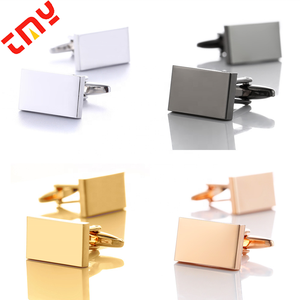 カスタマイズされた高品質ゴールデンサプライヤー最高のメタルブランクブラックカフリンクス男性用高級セット - Product Image 6