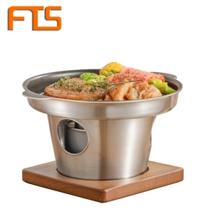 FTS البسيطة اللحوم تحميص عموم المحمولة دخاني صغير الكحول فرن موقد الشواء في الهواء الطلق الفولاذ المقاوم للصدأ الكورية شواء شواء