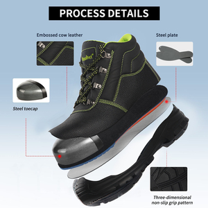 Vaultex, Nuevo Modelo, Zapato de Seguridad con Suela de PU, Protección para los Pies, <span class=keywords><strong>Zapatos</strong></span> de Seguridad para Hombre, Botas de Seguridad de Cuero Repujado - Product Image 3