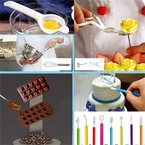 Juego de 207 Piezas para Hornear, Juego de Plato Giratorio para Pasteles, Juego de Plumas para Decorar con Flores - Product Image 2