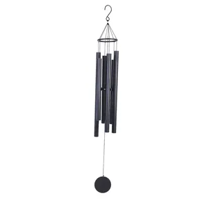 HF nuova vendita calda alluminio nero memorial wind chime per giardino con un bel suono