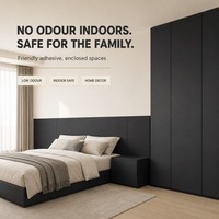 Panneau décoratif moderne en MDF mélaminé noir mat 18 mm 1220*2440 mm résistant à l'humidité Garantie 5 ans