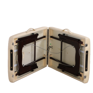 आधुनिक डिजाइन लकड़ी के फोल्डेबल चेहरे की मालिश मेज बिस्तर लैश सौंदर्य स्ट्रेचर पोर्टेबल हाई-लो भौतिक चिकित्सा तालिका - Product Image 2