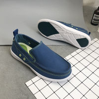 Mocassins en toile respirants pour hommes, chaussures de marche estivales à enfiler, semelle intermédiaire en chanvre, tendance mode, semelle extérieure en plastique, pour l'extérieur
