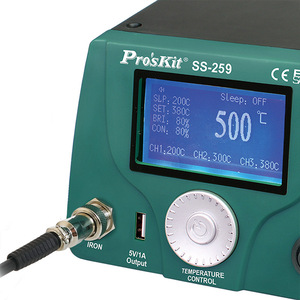Station de soudage numérique Pro'sKit SS-259 220V thermostatée avec écran LCD et fonction de mise en veille pour soudage général - Product Image 2
