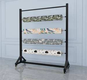 حامل بكرة فولاذية متين من 5 طبقات حامل سعة قوية لعرض الملابس رف قماش النسيج عالي التحمل - Product Image 3