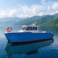 Bateau de pêche sportif double en aluminium de 9,93 m homologué CE, 12 places, bateau à moteur à deux hors-bord pour la navigation en haute mer