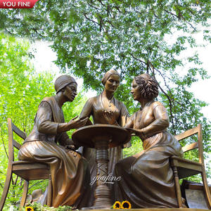 Estatua Clásica de Bronce de las Pioneras de los Derechos de la Mujer, Escultura de Dama de Bronce - Product Image 5