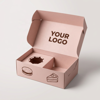 Boîte d'expédition personnalisée pour pâtisserie, emballage en carton avec insert imprimé du logo pour biscuits, gâteaux et desserts, expédition de la marque
