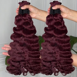Wholesale Vietnamese Curly Human Hair Bulk <b>for</b> Braiding Raw Virgin Double Weft Boho <b>Braids</b> <b>Extensions</b> Hair Weaving Double Drawn - Product Image 1