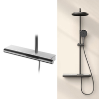 Nouveauté Ensemble de douche en laiton de luxe Ensemble de robinets mitigeur de douche à clé de piano Ensemble de système de colonne de douche de salle de bains