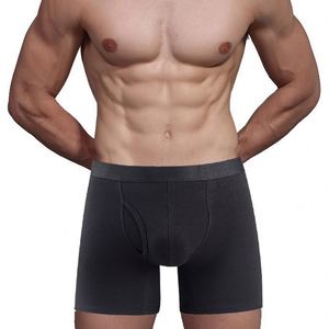 <b>Custom</b> Men's <b>Boxer</b> Briefs Classic Rise Breathable Nylon Modal Bamboo Cotton Solid Waistband Customizable Logo Men's Underwear - Product Image 2