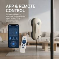 Robot de nettoyage de vitres intelligent 2800-3200Pa, nettoyeur de vitres automatique avec système de pulvérisation d'eau double, protection UPS, contrôle par application, OEM