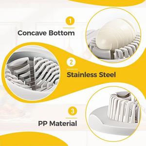 Trứng Slicer 3-cách luộc trứng Slicer dây thép không gỉ đa chức năng xử lý thực phẩm nhà bếp Chopper công cụ với container - Product Image 2