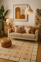 Tapis géométrique à grille, prix les plus bas, forme rectangulaire, plusieurs couleurs et tailles disponibles, tapis géométrique à grille pour la décoration du sol