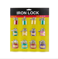 20-25-32 d'or et en laiton couleur fer 12 pcs carte stock cadenas