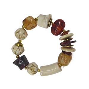 Fashion <b>Beaded</b> <b>Bracelet</b> 316L Stainless Steel PVD <b>Gold</b> Plating Sustainable Resistant Multi Color Design - Product Image 1