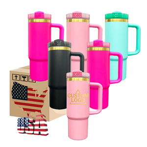 Bouteilles d'<span class=keywords><strong>eau</strong></span> isothermes USA RTS 30oz plaquées or <span class=keywords><strong>sous</strong></span> vide, gobelets de voyage pour café avec paille pour gravure laser holographique - Product Image 1
