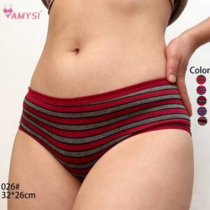 026 #   Slip da donna a vita media in cotone lavorato a maglia a righe, traspiranti, taglio alto, per l'estate 2026 - Prezzo all'ingrosso - Product Image 1