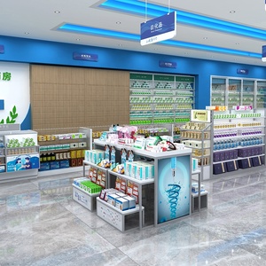 <span class=keywords><strong>ตู้</strong></span>ยาสมัยใหม่รักษ์โลกพร้อมไฟ LED ปรับความสูงได้สำหรับตกแต่งร้านค้าปลีก - Product Image 3