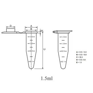 प्रयोगशाला पारदर्शी रंगीन केन्द्रापसारक ट्यूब 50 मिली 0.2 मिली 0.5 मिली 1.5 मिली 2 मिली 10 मिली 15 मिली माइक्रोसेंट्रीफ्यूज ट्यूब - Product Image 4