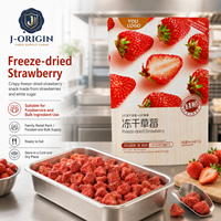 Gedroogde aardbeien, echte fruitsnack, kant-en-klaar, 85% aardbeien, 30g*24 zakjes, groothandel, OEM, private label
