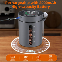 Bocal à café électrique intelligent sous vide, hermétique, rechargeable, moderne, pour la cuisine, avec affichage LED et indicateur de pression