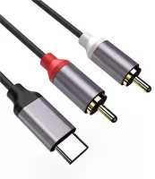 Câble Audio USB Type C mâle vers 2 RCA mâle câble Audio pour Xiaomi Huawei tablette haut-parleur amplificateur TV