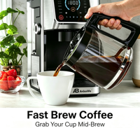 Cafetera de Goteo Automática Programable Anbolife con Jarra de Vidrio, Acero Inoxidable, OEM, Uso en Hoteles, Portátil