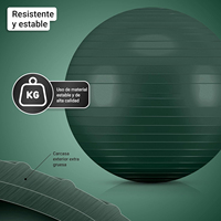 EIGFOH Balón de Yoga Profesional de Alta Calidad, Resistente a Roturas, Modelo Yoga Ball-1 para Fitness y Fisioterapia