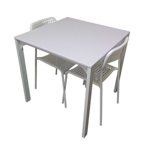 3 mảnh bảng thiết lập cho phòng ăn không gian nhỏ bảng vuông với 2 ghế nhựa cho đồ nội thất nhà bếp tc0197 - Product Image 3