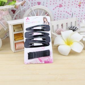 Black Hair Clips <b>Set</b> 6.5cm Metal Side Clips For Daily Use - Product Image 3