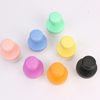 Pinceau de maquillage rond et plat pour poudre de fond de teint, pinceau de mélange d'encre, pinceau de fond de teint coloré, pinceau de maquillage crème