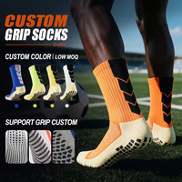 Chaussettes de sport d'extérieur respirantes et anti-humidité en spandex avec logo couleur personnalisé, antidérapantes pour le cyclisme sur route et VTT