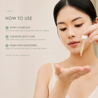 Ampoule pour peaux sujettes aux imperfections et sensibles, acide azélaïque à 10%, sérum facial pour le soin quotidien des taches, formule personnalisée OEM ODM, 30 ml