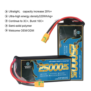 Batería de Litio AMPXELL 25000mAh 21.9V 6S1P 10C, Paquete de Baterías Top 1-50 para Drones Profesionales, UAV Agrícolas AMX-25A022I-EXE - Product Image 1