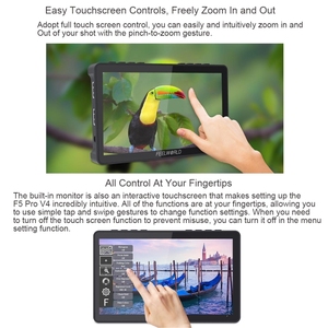 Moniteur de terrain pour appareil photo reflex numérique F5 Pro V4 avec écran tactile de 6 pouces, LUT 3D, entrée/sortie HDMI 4K et bras inclinable - Product Image 4