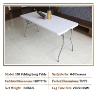 Table en plastique pliable légère, moderne et multifonctionnel pique - nique Party Dining Furniture pour l'extérieur