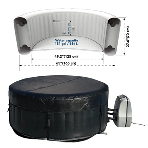 <span class=keywords><strong>Jacuzzi</strong></span> Inflable Portátil Personalizado para 3-4 Personas, Bañera de Hidromasaje Exterior, Piscina de Masaje, Diseño Moderno, Duradero, Relajante - Product Image 2